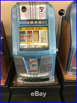 $0.05 Mills Arrow Head Vintage Slot Machine, Free Shipping Conus