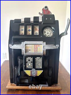 10 Cent PACE Antique Vintage Slot machine Harrah's Casino with stand for sale