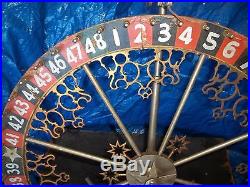 1890s Ornate Gaming Gambling Casino Wheel Pre Prohibition Carnival Poker