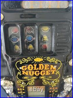 1900s GOLDEN NUGGET SLOT MACHINE With KEY Tested And Working