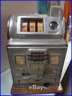 1920's ANTIQUE Jennings Operator Bell Slot Machine 10 Cent Model with KEY