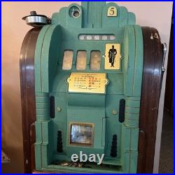 1920s-1930s Antique Page Boy Upright Slot Machine. Original