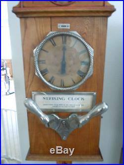 1925 Striking Clock Coin Operated Penny Arcade Strength Tester Exhibit Supply Co