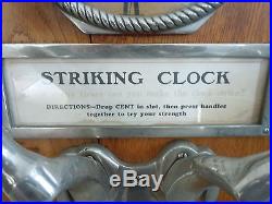 1925 Striking Clock Coin Operated Penny Arcade Strength Tester Exhibit Supply Co