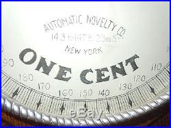 1927 Automatic Novelty Grip Twist Coin-Op Penny Arcade Working Strength Tester