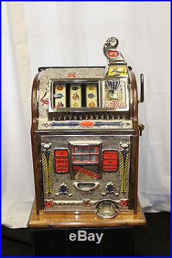 1929 10 ¢ MILLS Novelty JACKPOT Counter gooseneck bell Slot Machine
