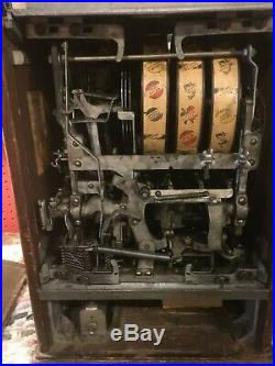 1930's Jennings 5 Cent Antique Slot machine With Mint Vendor and Fortune WORKS
