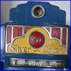 1930's Jennings Silver Chief 5 Cent Slot Machine