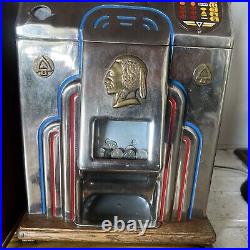 1930's Jennings Silver Chief 5 Cent Slot Machine