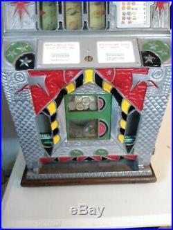 1930's Mills 5 Cent Double Eagle Antique Slot machine, Jackpot (HAS ISSUES!)