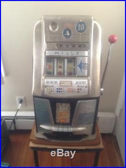1930's Mills Antique 10 Cent Slot Machine Owl Working Local Pick-up