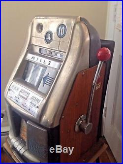 1930's Mills Antique 10 Cent Slot Machine Owl Working Local Pick-up