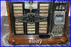 1930's Vintage Pace Bantam-Mints 5c Vendor 3 Reel Slot Machine