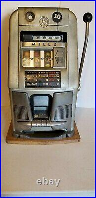1930s Antique Mills 10 Cent Owl Slot Machine Vintage Working