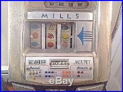 1930s Mills Antique 10 Cent Slot Machine Owl Working Local Pick-up