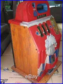1930s Mills Bonus Horse Head Antique Slot Machine- Good Working Condition