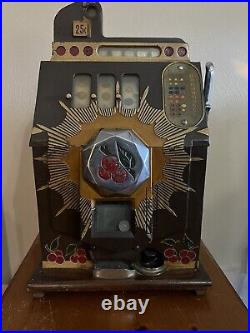 1930s Mills Cherry Burst $. 25 Slot Machine ALL ORIGINAL AND WORKING
