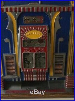1930s O. D Jennings Centry Triple Jackpot Vintage Slot Machine