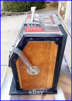1930s PACE COMET Fancy Face 5 Cent SLOT MACHINE (Working!) Very Nice Shape
