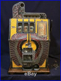 1931 Mills 5 Cent WAR EAGLE, Antique Slot Machine WATCH VIDEO