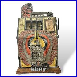 1931 Mills SILENT WAR EAGLE Nickle Cabinet Slot Machine Mostly Functional