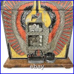 1931 Mills SILENT WAR EAGLE Nickle Cabinet Slot Machine Mostly Functional