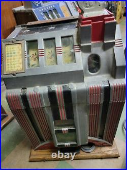 1932 Mills 1cent Slot Machine Skyscraper Silent Gooseneck