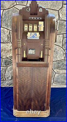 1934 Mills Novelty 10c Extraordinary Vintage 3 reel Club Console Slot Machine