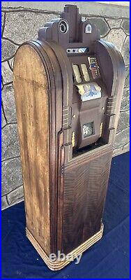 1934 Mills Novelty 10c Extraordinary Vintage 3 reel Club Console Slot Machine