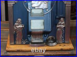 1934 Mills Novelty Roman Head Silver Bell 5c 3 reel Vintage Slot Machine