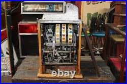 1934 Mills Novelty Roman Head Silver Bell 5c 3 reel Vintage Slot Machine