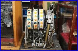 1934 Mills Novelty Roman Head Silver Bell 5c 3 reel Vintage Slot Machine