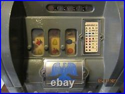 1935 Mills 5 Cent Coin Slot Machine! Eagle Double Jackpot Working