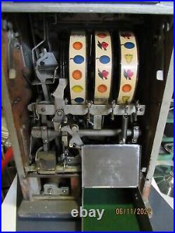 1935 Mills 5 Cent Coin Slot Machine! Eagle Double Jackpot Working