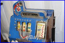 1936 5 ¢ MILLS Novelty Blue Front Castle Front Coin Op Slot Machine