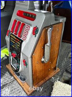 1936 Mills 10c Black Cherry Slot Machine Restored Mechanical Casino Gambling