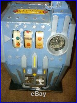 1936 Pace All Star Comet 10 Cent Antique Slot Machine