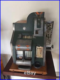 1937 MILLS 1c QT SLOT MACHINE WITH GUMBALL VENDER