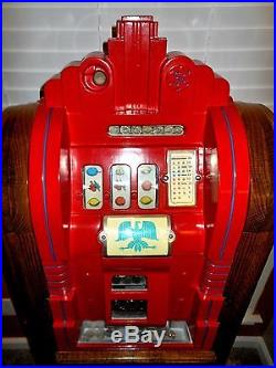 1937 Mills Extraordinary 5 Cent Console Slot Machine Restored