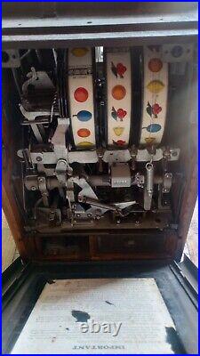 1937 Mills Novelty 10c Bursting Cherry Vintage 3 reel Slot Machine