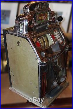 1940's Antique Jennings Standard Chief 10 Cent Slot Machine