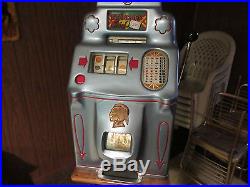 1940's Antique Jennings Standard Chief 25 Cent Slot Machine