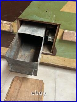 1940's Keeney's Bonus Super Bell 5 Cent Slot Machine NOT WORKING Except Lights