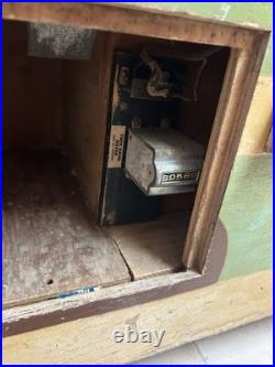 1940's Keeney's Bonus Super Bell 5 Cent Slot Machine NOT WORKING Except Lights