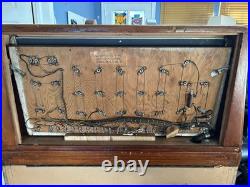 1940's Keeney's Bonus Super Bell 5 Cent Slot Machine NOT WORKING Except Lights