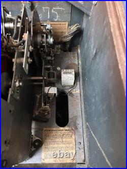 1940's Keeney's Bonus Super Bell 5 Cent Slot Machine NOT WORKING Except Lights