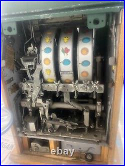 1940's Mills 5-cent BLUE BELL Hi-Top Antique Slot Machine. NEEDS REPAIR/RESTO