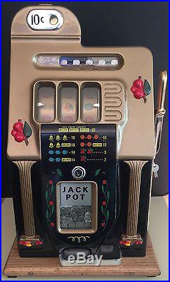 1940's Mills GOLDEN FALLS Antique Dime Slot Machine MINT CONDITION 100% Restored