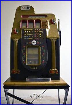 1940's Mills GOLDEN FALLS Antique Nickel Slot Machine withstand