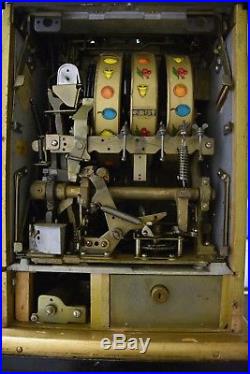 1940's Mills GOLDEN FALLS Antique Nickel Slot Machine withstand